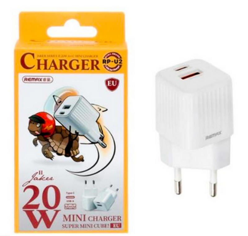 شارژر دیواری ریمکس مدل RP-U2 A+C 20W