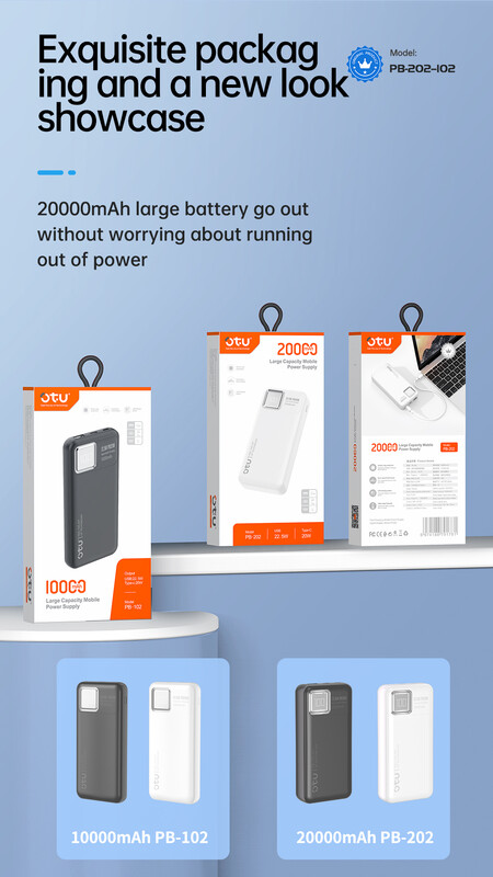 پاور بانک  Otu  20000 مدل Pb 202 فست Lcd