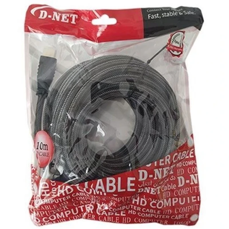 کابل   HDMI D-NET  10m 4K کنفی پک معمولی