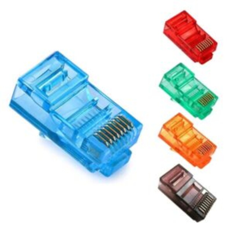 سوکت شبکه رنگی CAT6 P-NET  بسته 100 عددی