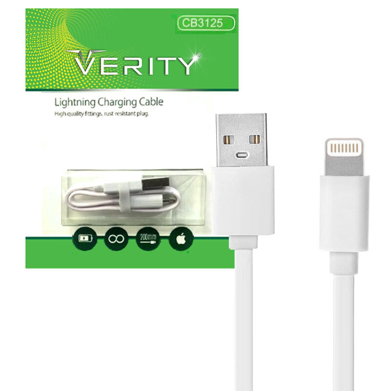 کابل شارژر پاوربانکی لایتنینگ VERITY مدل 3125