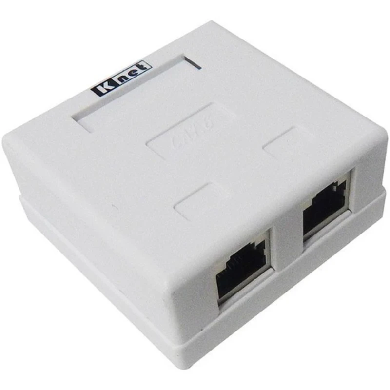 کیستون باکس 2 پورت شبکه cat5  k-net plus  kp-N1107