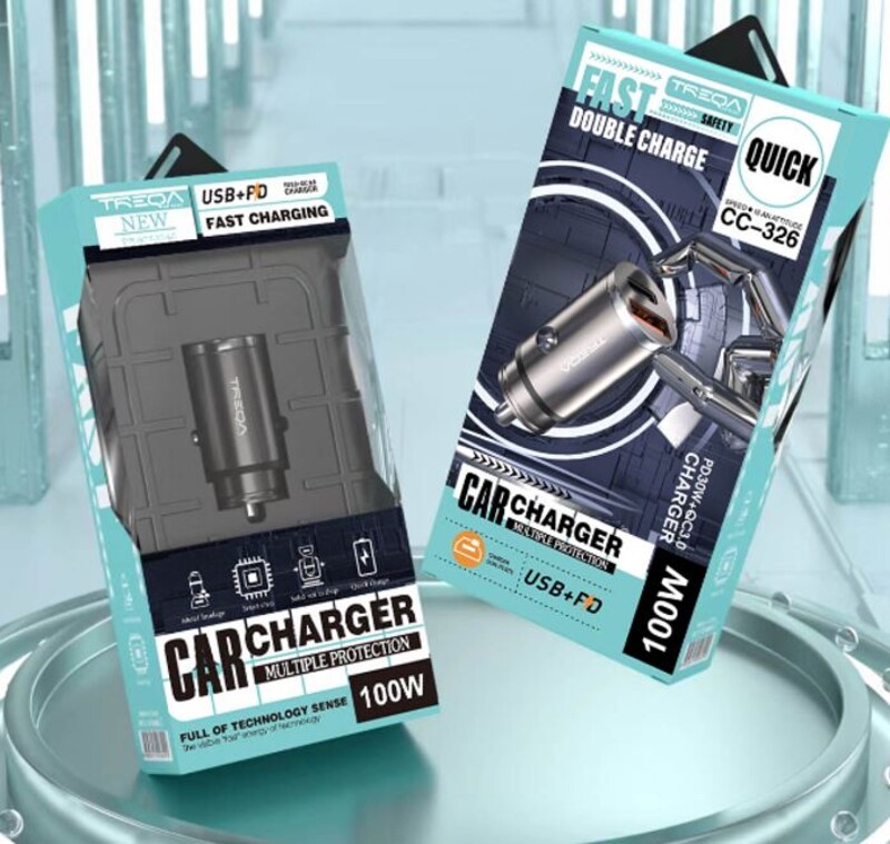 شارژر فندکی فست  ترکا  TREQA مدل CC-326