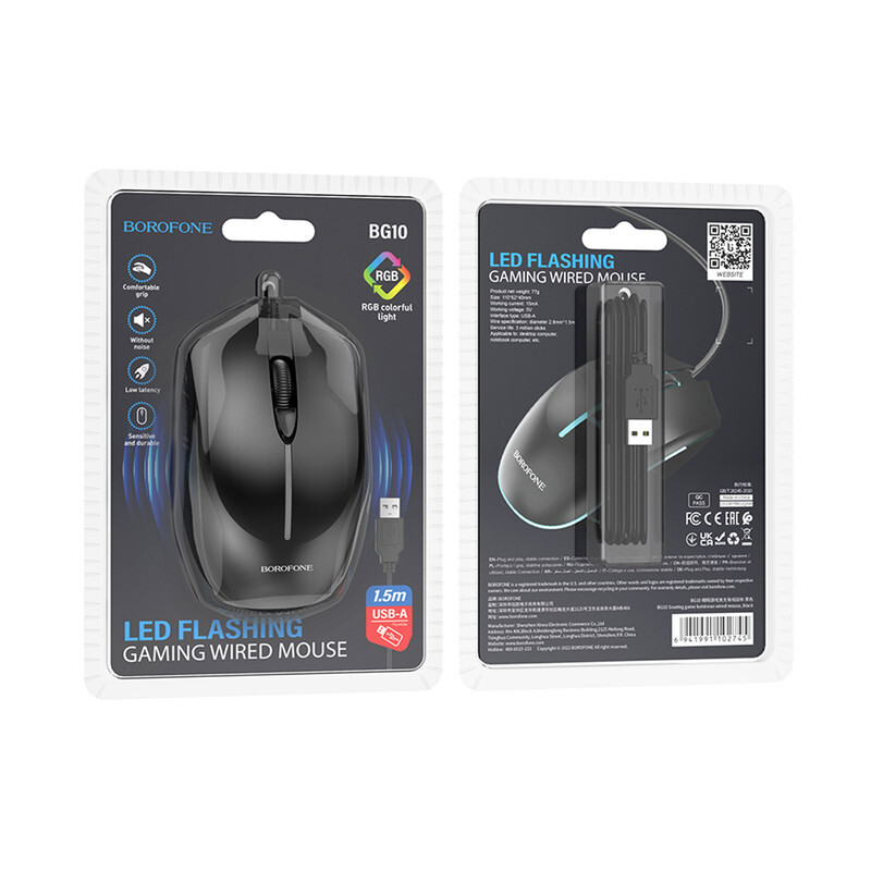 ماوس سیمی گیمینگ بروفون مدل BG10 ا BOROFONE LED