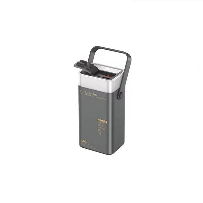 پاوربانک ریمکس مدل RPP-596 ظرفیت 40000 میلی آمپر خاکستری