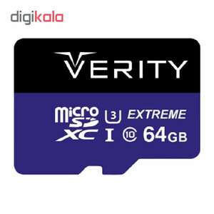 کارت حافظه Verity  4K   U3 سرعت 80MBps ظرفیت 64 گیگابایت