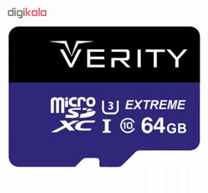 کارت حافظه Verity  4K   U3 سرعت 80MBps ظرفیت 64 گیگابایت