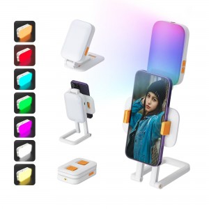 هلدر گوشی موبایل و رینگ لایت شارژی چندکاره D2 PRO
