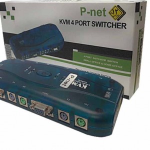 KVM سویچ 1 به 4 اتوماتیک PS2 پی نت (PNET)