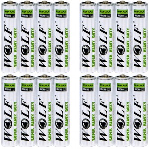 باتری نیم قلمی ولف مدل Super Heavy Dute بسته 40 عددی