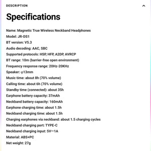 هندزفری بلوتوثی جوی روم مدل JR-DS1 سفید