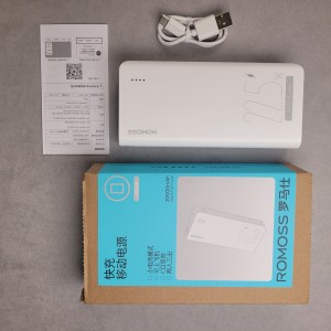 پاوربانک روموس مدل PPM-20 ظرفیت 20000 میلی آمپر ساعت سفید