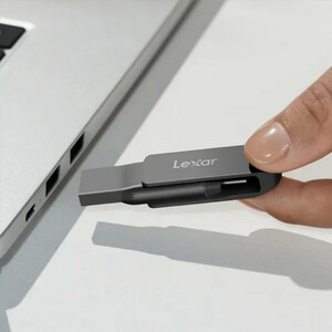 فلش مموری لکسار مدل Dual Drive D400 ظرفیت 128 گیگابایت با رابط USB 3.2