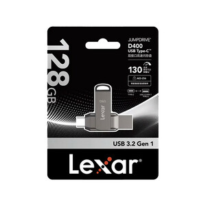 فلش مموری لکسار مدل Dual Drive D400 ظرفیت 128 گیگابایت با رابط USB 3.2