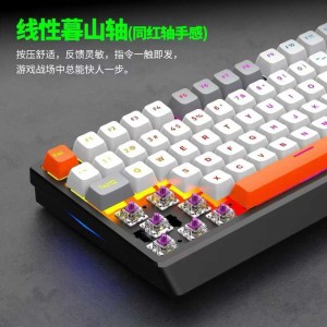 کیبورد و ماوس گیمینگ DEIOG مدل AK-918 سیلیکون مایع RGB