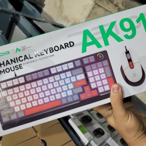 کیبورد و ماوس گیمینگ DEIOG مدل AK-918 سیلیکون مایع RGB