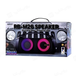 اسپیکر بلوتوثی قابل حمل ریمکس مدل REMAX RB-M26 ا REMAX portable bluetooth speaker model RB-M26