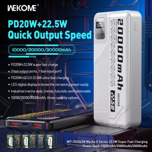 پاوربانک 20000mAh  Wekome  مدل WP-24  سوپر فست سفید