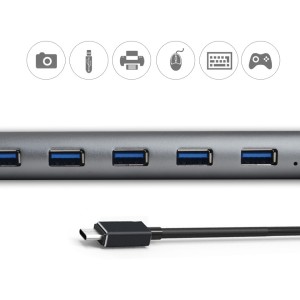 هاب 7 پورت تایپ سی  USB 3.0 ویولینک مدل WL-UH3075