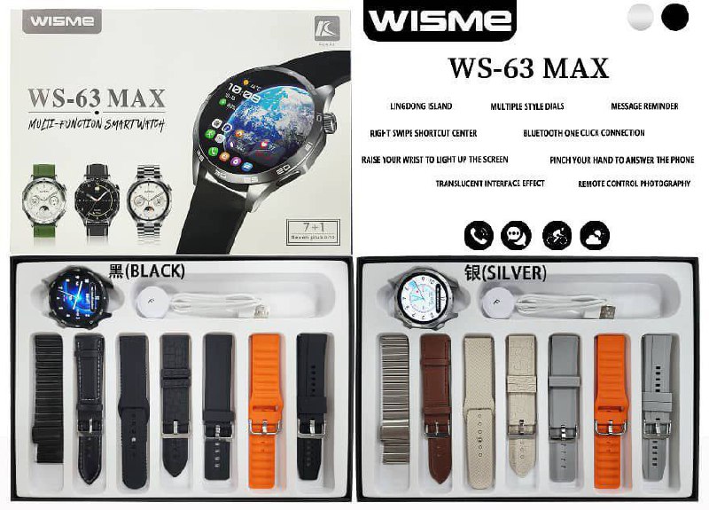 ساعت هوشمند صفحه گرد مدل WS63 Max