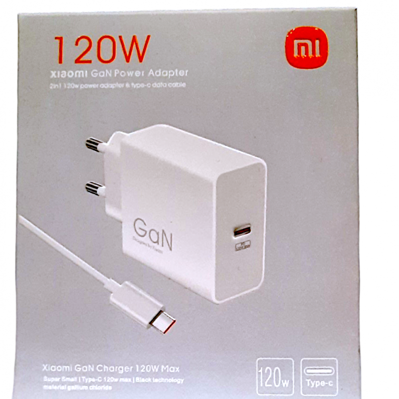 شارژر 120 واتی شیائومی ( فناوری GaN هایپرشارژر )