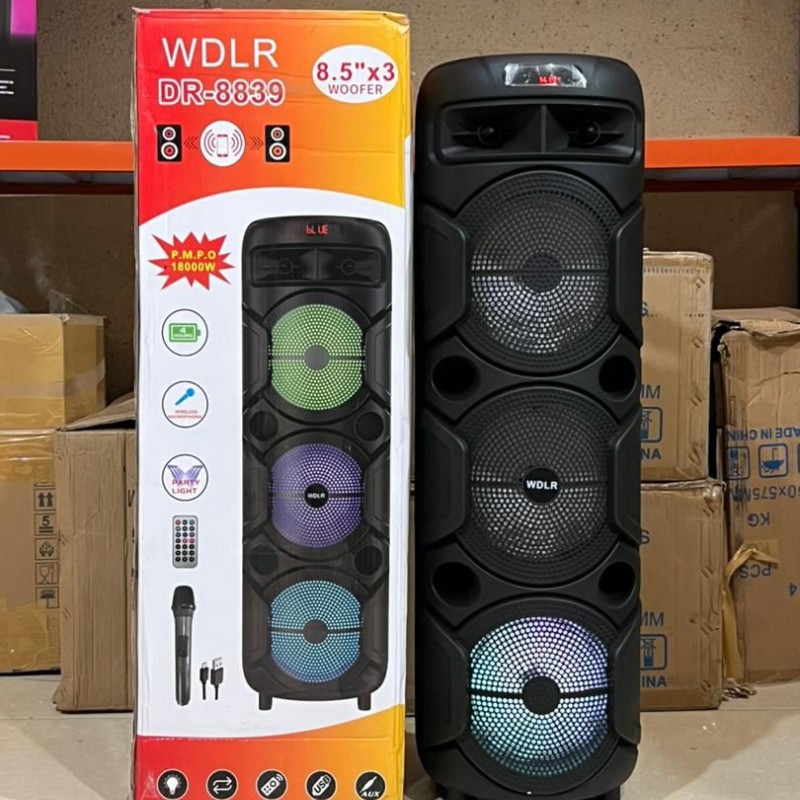 اسپیکر بلوتوثی سه باند 8.5 اینچی DR مدل 8839 WDLR