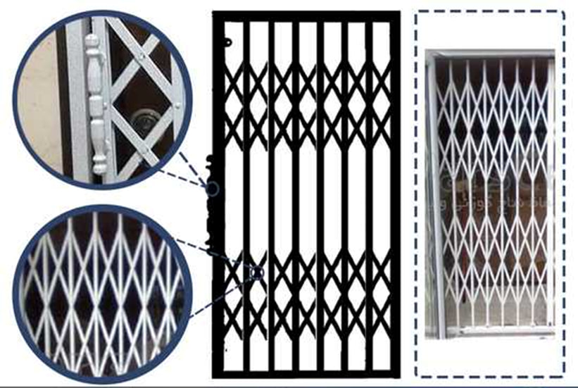 درب آکاردئونی فلزی