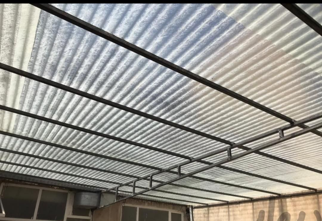 سقف فایبرگلاس حیاط خلوت