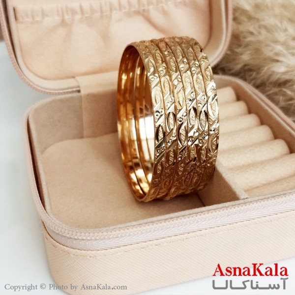 النگو طلاروس زنانه خارجی سایز 3میل برند NG مدل گندمی طلایی کد DSB18411W