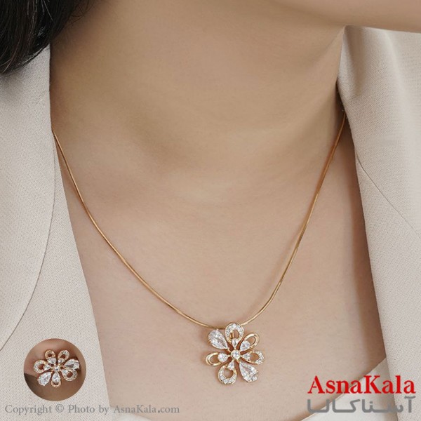 نیم ست زنانه ژوپینگ مدل گل نگیندار طرح طلا کد NIM14460W