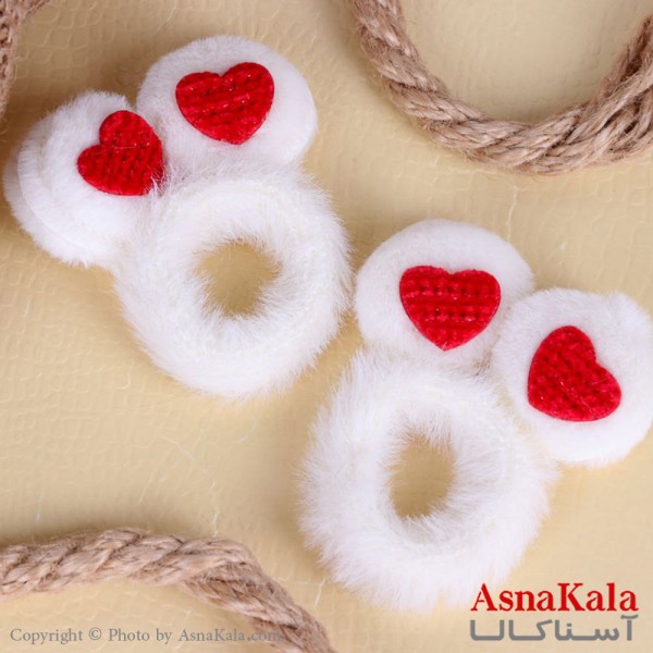 کش مو پولیشی طرح خرگوش قلبی جنس خارجی کد HAIR13112W