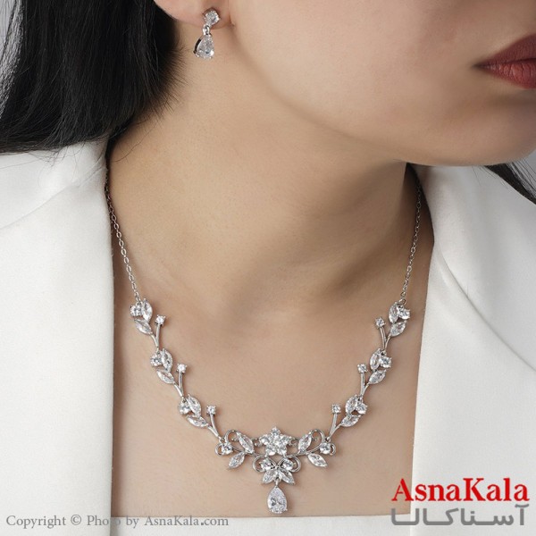 سرویس جواهری زنانه طرح مجلسی آبکاری رادیوم کد NIM14462W