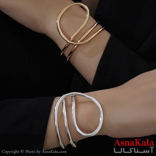 بنگل ترند مینیمال زنانه استیل دارای پوشش نانو کد DSB18450w