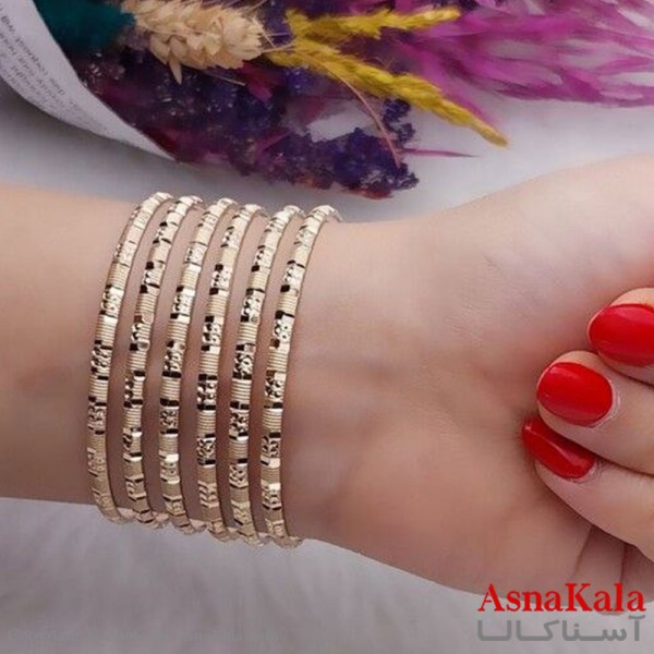 النگو طلاروس 3میل  زنانه خارجی برند NG طلایی طرح جدید با کارت گارانتی کد DSB18464w