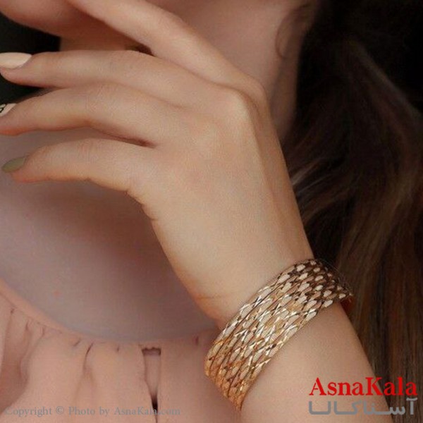 النگو طلاروس 3میل زنانه خارجی برند NG طلایی طرح لوز شنی ومات با کارت گارانتی کد DSB18467w