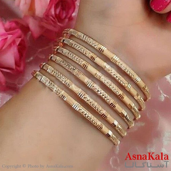 النگو طلاروس 3میل  زنانه خارجی برند NG طلایی با کارت گارانتی کد DSB18472w