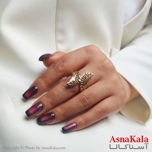 انگشتر طلاروس زنانه مدل تراشدار رنگ ثابت مادام العمر کد ANG19344W
