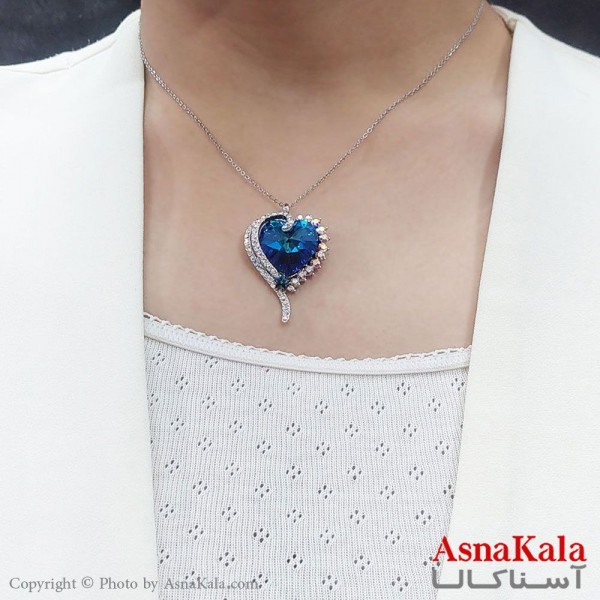گردنبند سواروسکی اورجینال مدل قلب تایتانیک به همراه کارت گارانتی و جعبه سواروفسکی کد GNB16679W