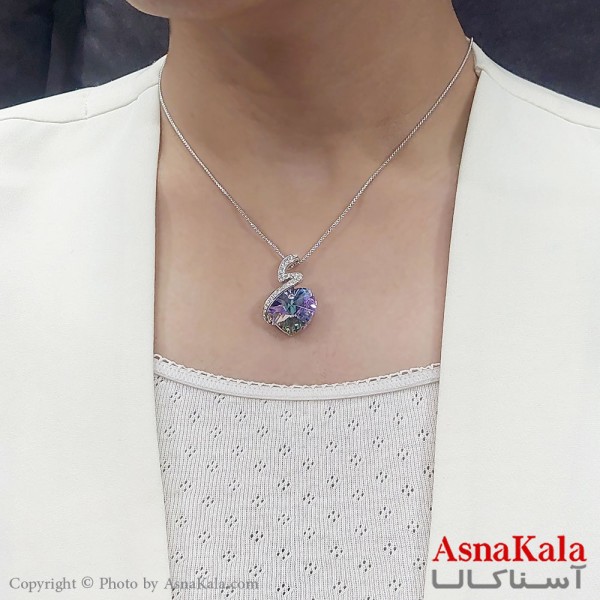 گردنبند زنانه سواروسکی اورجینال مدل قلب با کارت گارانتی و جعبه سواروفسکی کد GNB16692W