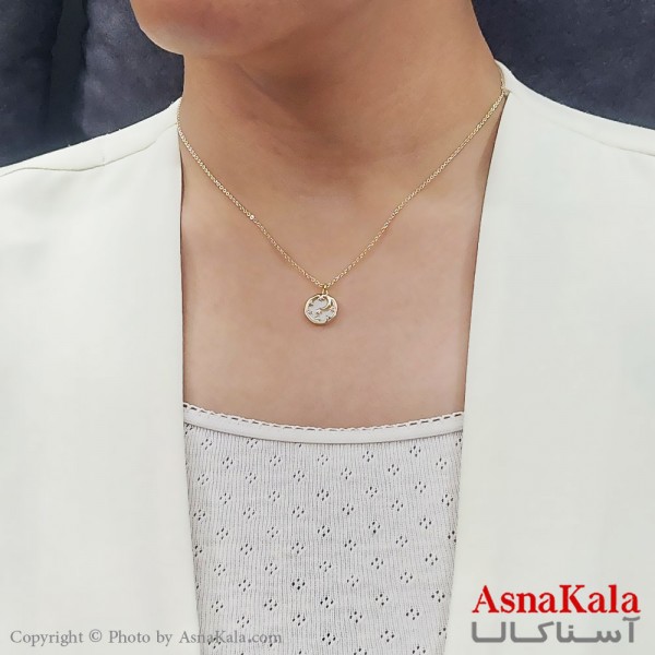 گردنبند ترند کره ای استیل طلایی کد GNB16712W