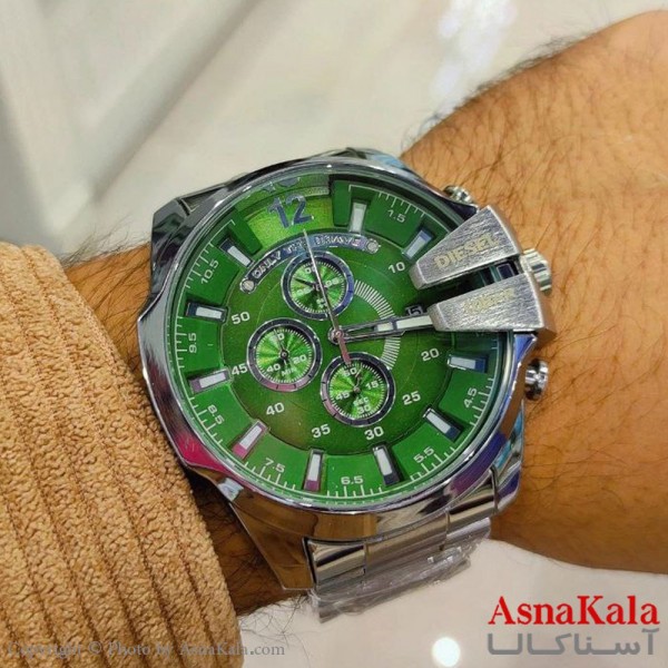 ساعت مچی عقربه ای مردانه دیزل شاخدار با 3موتورفعال و ضد آب کد WTCH11164W