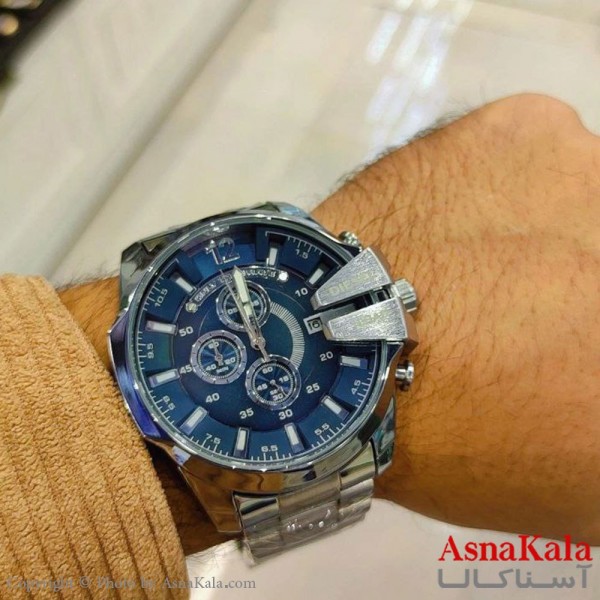 ساعت مچی عقربه ای مردانه دیزل شاخدار با سه موتور فعال و ضد آب کد WTCH11165W