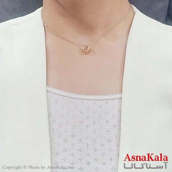 گردنبند دخترانه استیل مکعب شبدر کد GNB16751W