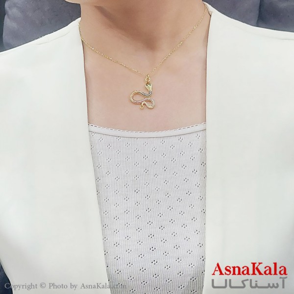 گردنبند دخترانه استیل مارنگین ر نگی کد GNB16753W