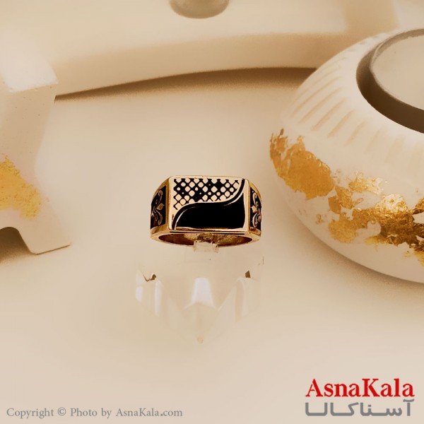 انگشتر طلاروس مردانه مدل مدور  کد ANG19428W
