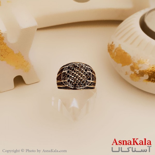 انگشتر طلاروس مردانه طرح ترک کد ANG19435W