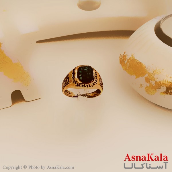 انگشتر طلاروس مردانه ورساچه طرح رزینی  کد ANG19439W