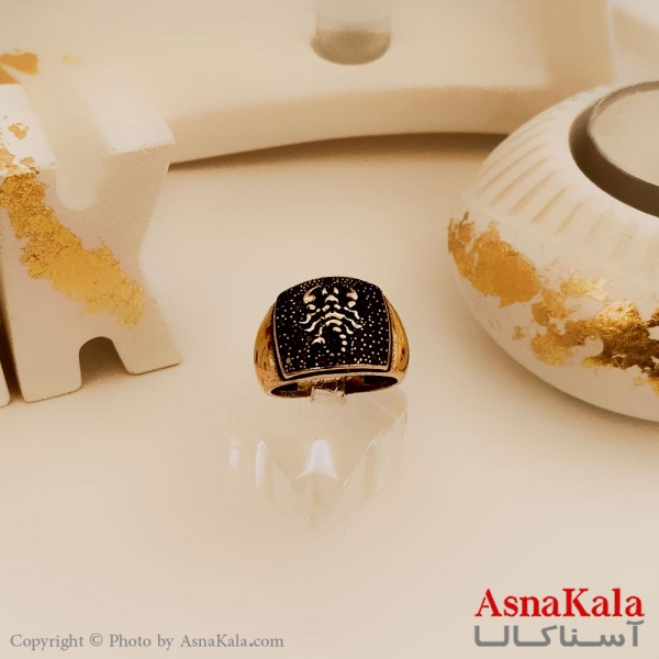 انگشتر طلاروس مردانه خاص مدل عقرب کد ANG19444W