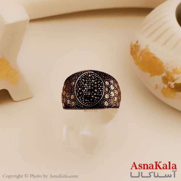 انگشتر طلاروس مردانه خاص مدل نقطه ای کد ANG19446W