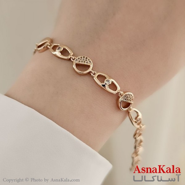 دستبند مدل  مدور  شیک نگینی برند ژوپینگ Xuping کد DSB18489W